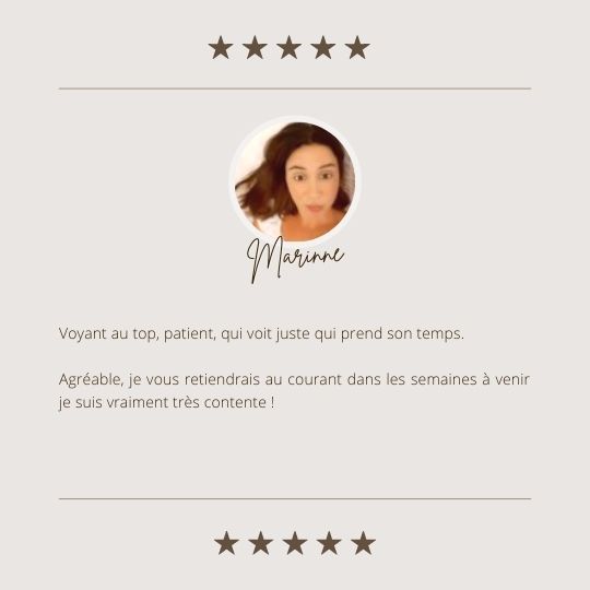 Avis Client - Cyril Voyance - Marinne